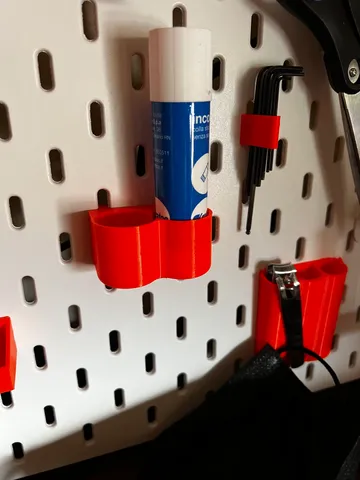 Large Glue Stick Holder Skådis Pegboard by juiceboxjuice, Download free  STL model