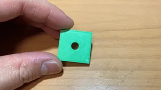 Suspended hole test piece