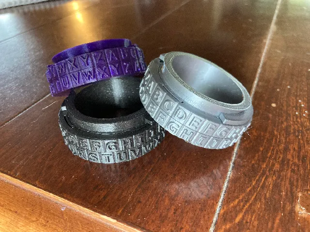 Make of Caesar Cipher Decoder Ring - English Alphabet letters by ...