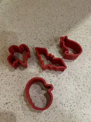 Halloween Cookie Biscuit Gingerbread Cutters 6 Pcs, Coffin, Ghost, Bat, Witch, Grovestone (Tombstone), Pumpkin, Scarry House ( Hounted House), Cat
