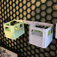 Beer crate hook for Honeycomb storage wall (Triple)