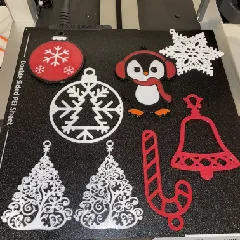 Christmas Ornament Set – Stars, Snowflakes, Bells & Trees