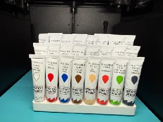 Acrylic paint tube storage (stepped and flat)