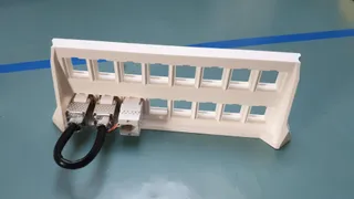16 port Keystone patch panel with cable strain relief