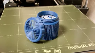 Silica gel spool container - wavy mesh