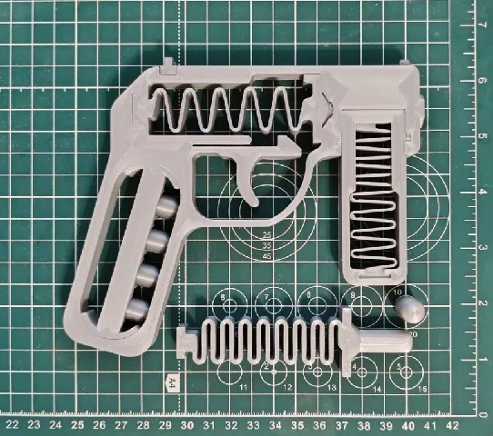 Spring Gun V2 - Shoots fake bullets with magazine by LucaDilo ...