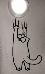 Wall Hanging Cat Decoration Simons Cat