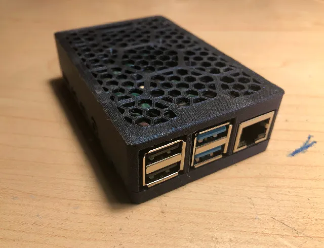 Make of Raspberry Pi 4 case hexagonal patern, Voron logo by Print_Byte ...