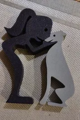 Female / Woman / Girl and Greyhound Dog Ornament