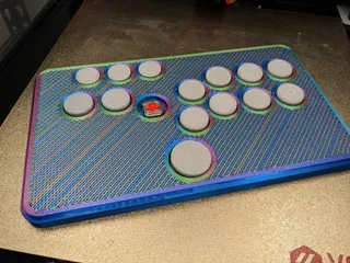 Slimbox: hitbox-layout low profile fightstick