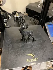 Voronoi deer ornament