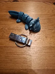 articulated axolotl - Print in Place Keychain