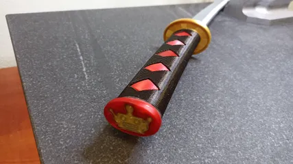 Collapsing Katana Print-in-Place (Multi-Color) by 3D Printing World, Download free STL model