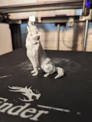 Low Poly Howling Wolf 2.0 (Decoration)(No Supports!) FIXED