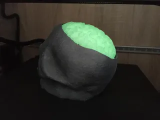 Skull with Brain - Candy Hiding Place