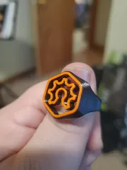 Hex Ring w/Floating Opensource Hardware Logo - All Sizes