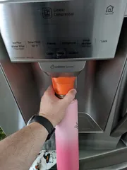 Ice Funnel for Hydroflask with Magnet Slot for Fridge (Separate Ice & Water Dispensers)