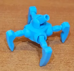 Articulated Quad Bot with Turret
