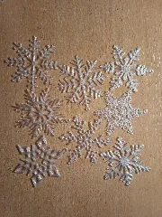 Pack N° 4 - 8 flocons de neige à suspendre - 8 snowflakes to hang