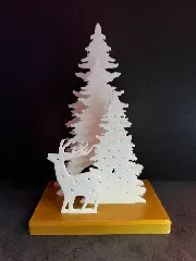 Christmas Decor Scene with LED tealight holder