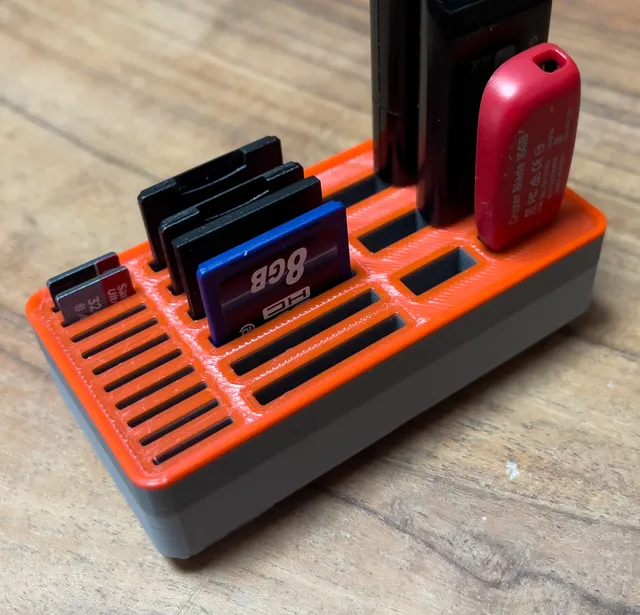 Make of Gridfinity SD Card, MicroSD Card, and USB Stick Holder by ...