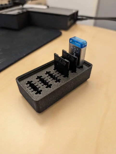 Make of Gridfinity SD Card Holder (MicroSD Usb A and C) by moesch ...