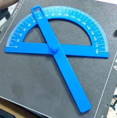 Protractor / Goniometer raised numbers, fully printed, no supports