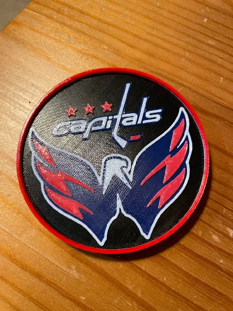 Make of Washington Capitals Drink Coaster with Ice Rink Holder MMU by ...