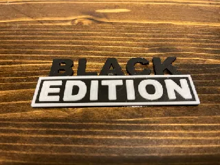 BLACK EDITION BADGE EMBLEM-NO SUPPORTS