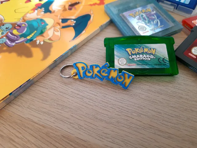 Make of Pokémon Logo Keychain by Hemento | Download free STL model ...