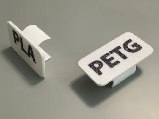 RepRack label clip for 18mm conduit