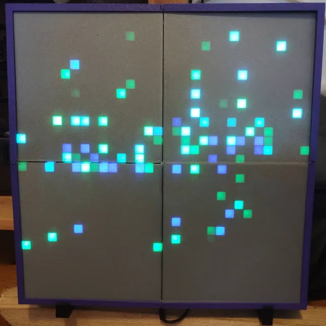 Make of 32x32 LED Matrix Frame with Diffuser Grid by Xaok Koaxinger ...