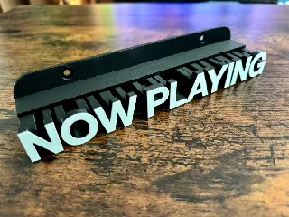 'Now Playing' vinyl record stand