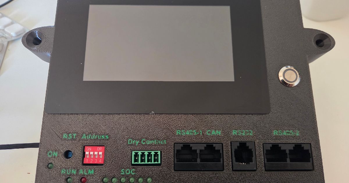 Make of JK-BMS case Display + interface board with labels by Terry ...