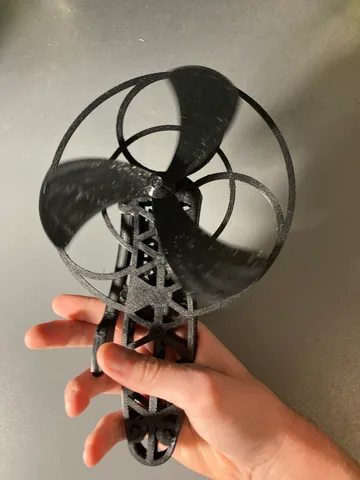 Squeeze Fan Ruggedized! (Not a solution to an electric fan!) by GeorgeZSL, Download free STL model