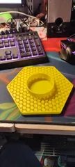 Hex Pattern Bee Watering Tray