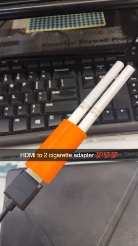 Double Cigarette HDMI Adapter by XYZWERKZ | Download free STL model