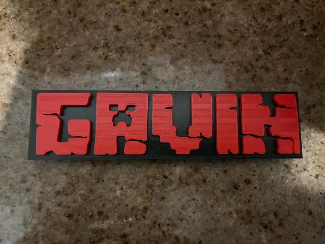 Gavin Minecraft Creeper Nametag by OAFNATION | Download free STL model ...