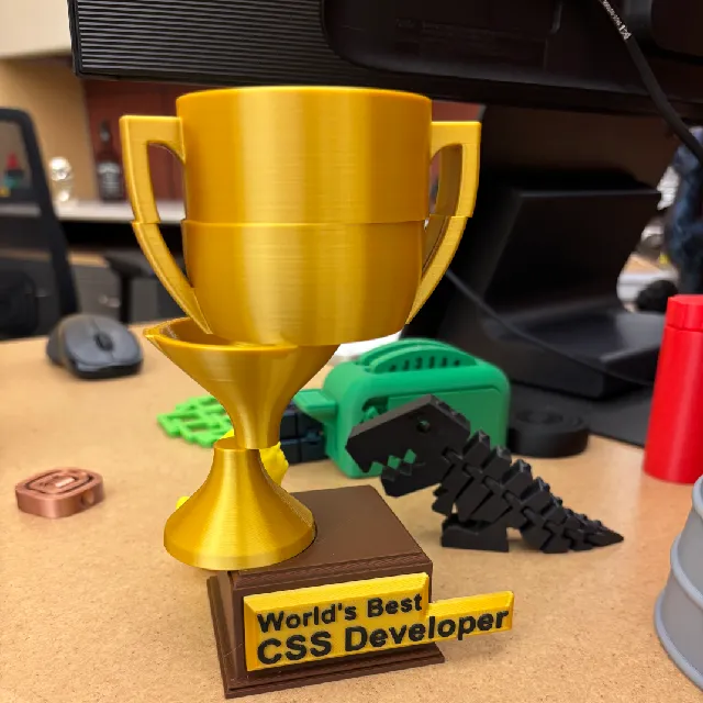 Make of "World's Best CSS Developer" Trophy by Josh Edlin | Download ...