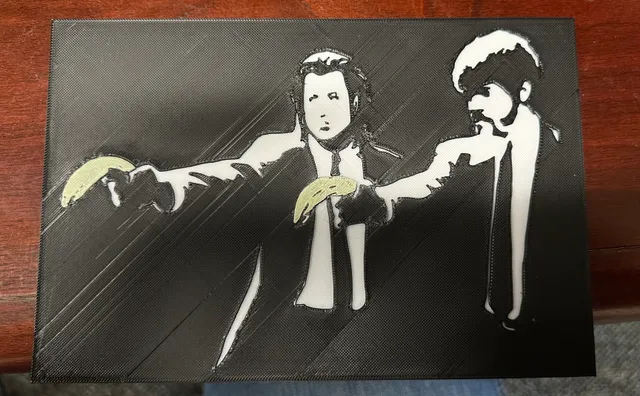 Make of Banksy's Pulp Fiction - 3 Color w/filament changes (1 at a time ...