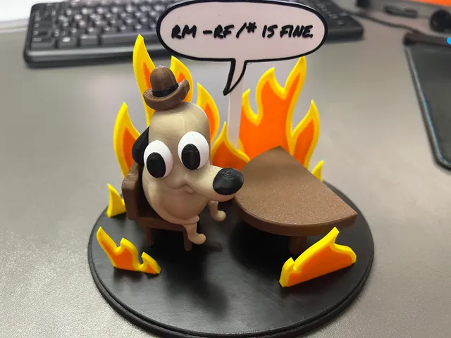 Free STL file This is Fine Dog 🐕・3D print model to download・Cults