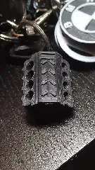 Engine block V8 keychain
