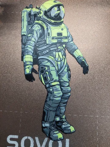 Man in a Spacesuit Graphic Art by Steve from HueForge