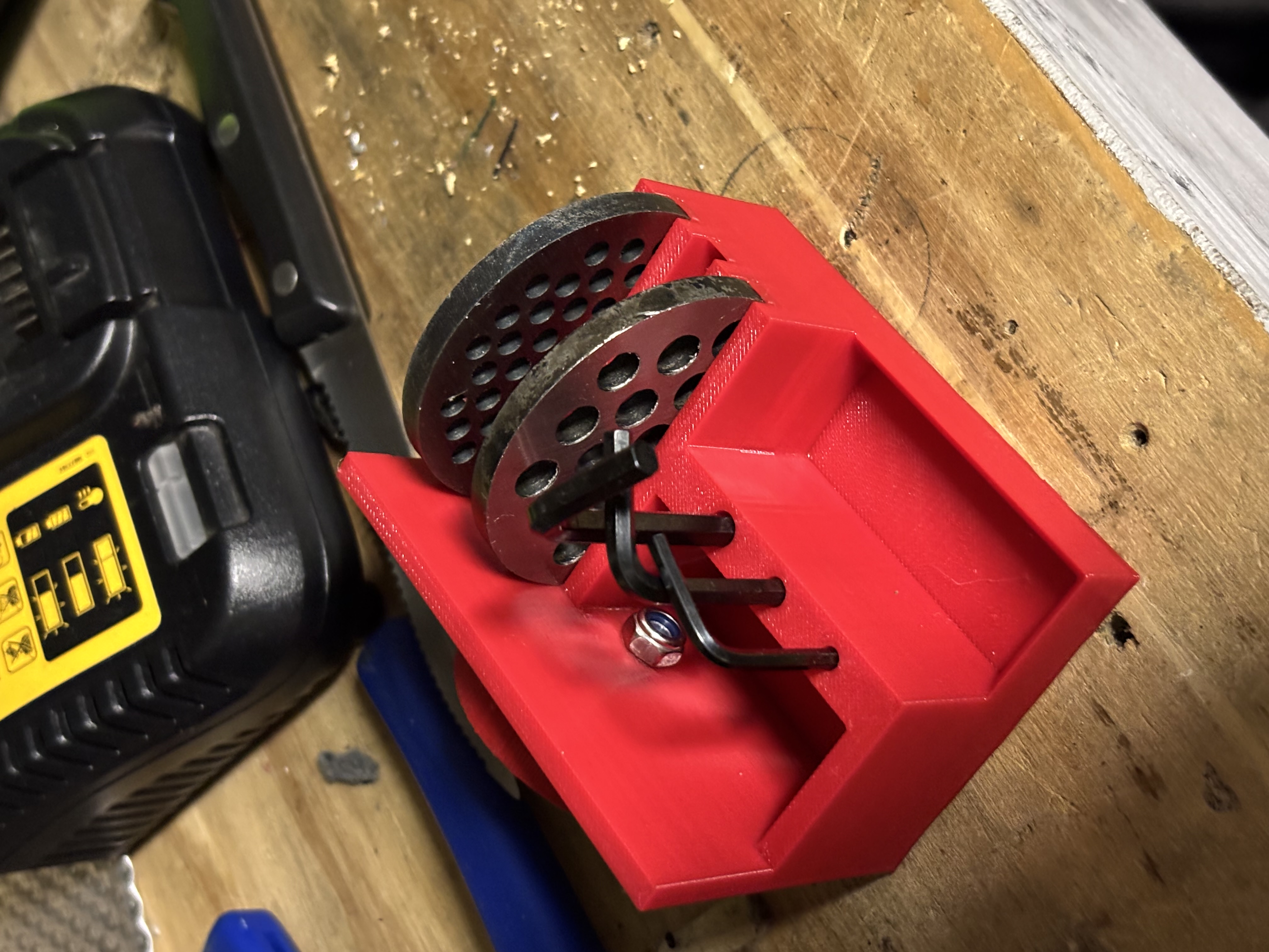 Tool Shed Meat band saw attachment holder
