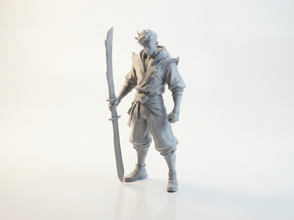 Double Edged Sword Warrior Figurine Fantasy 3D Printable