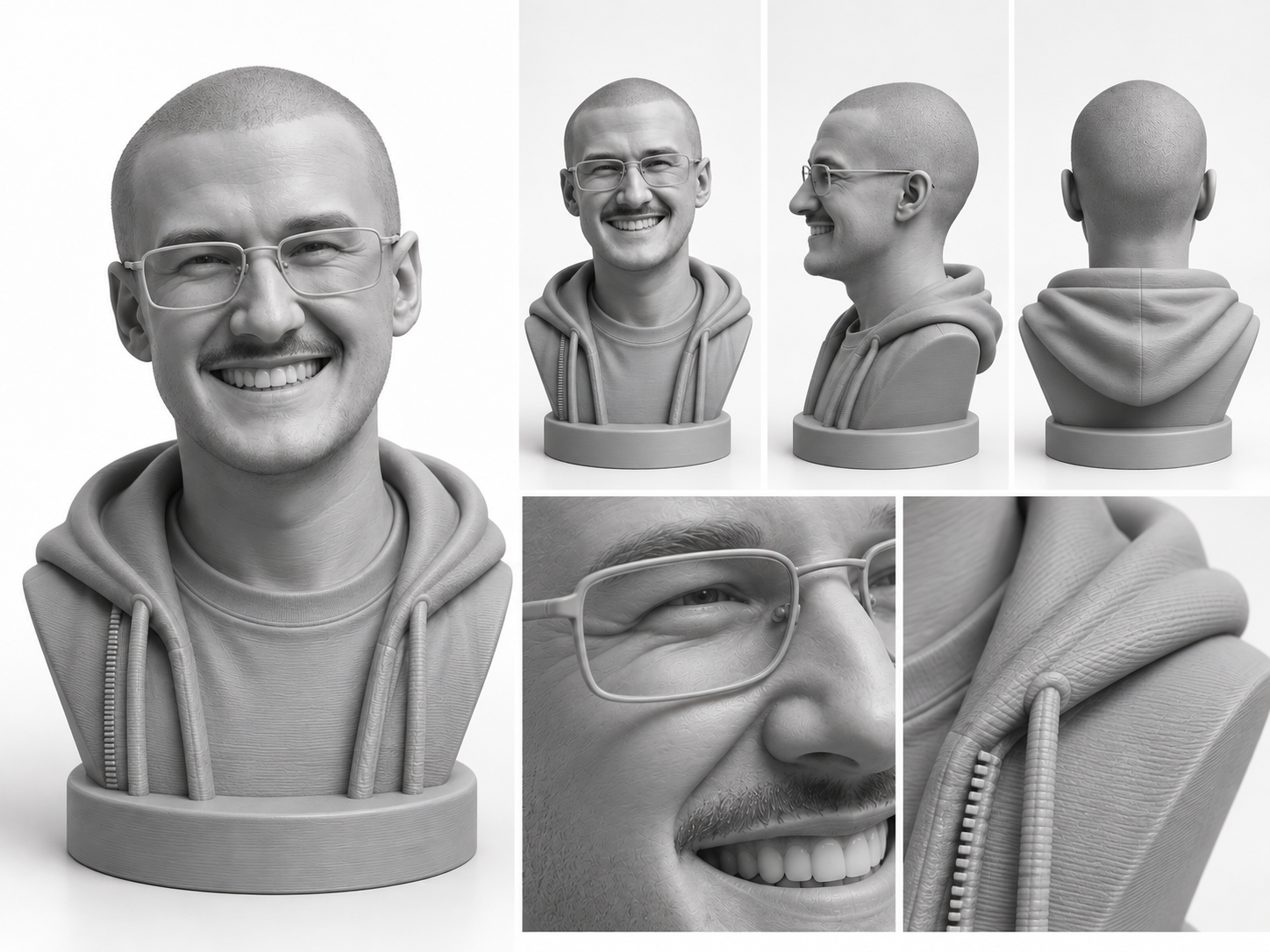 Smill Head Portrait - Bald