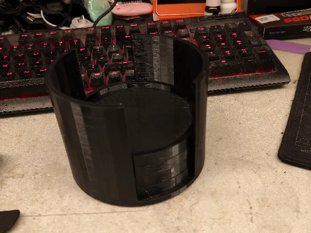 110 mm coaster with an 8 pcs holder