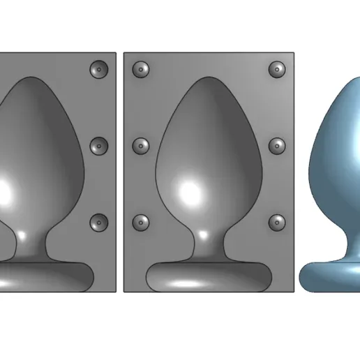 Butt plug with mold by Benderroez | Download STL model | Printables.com