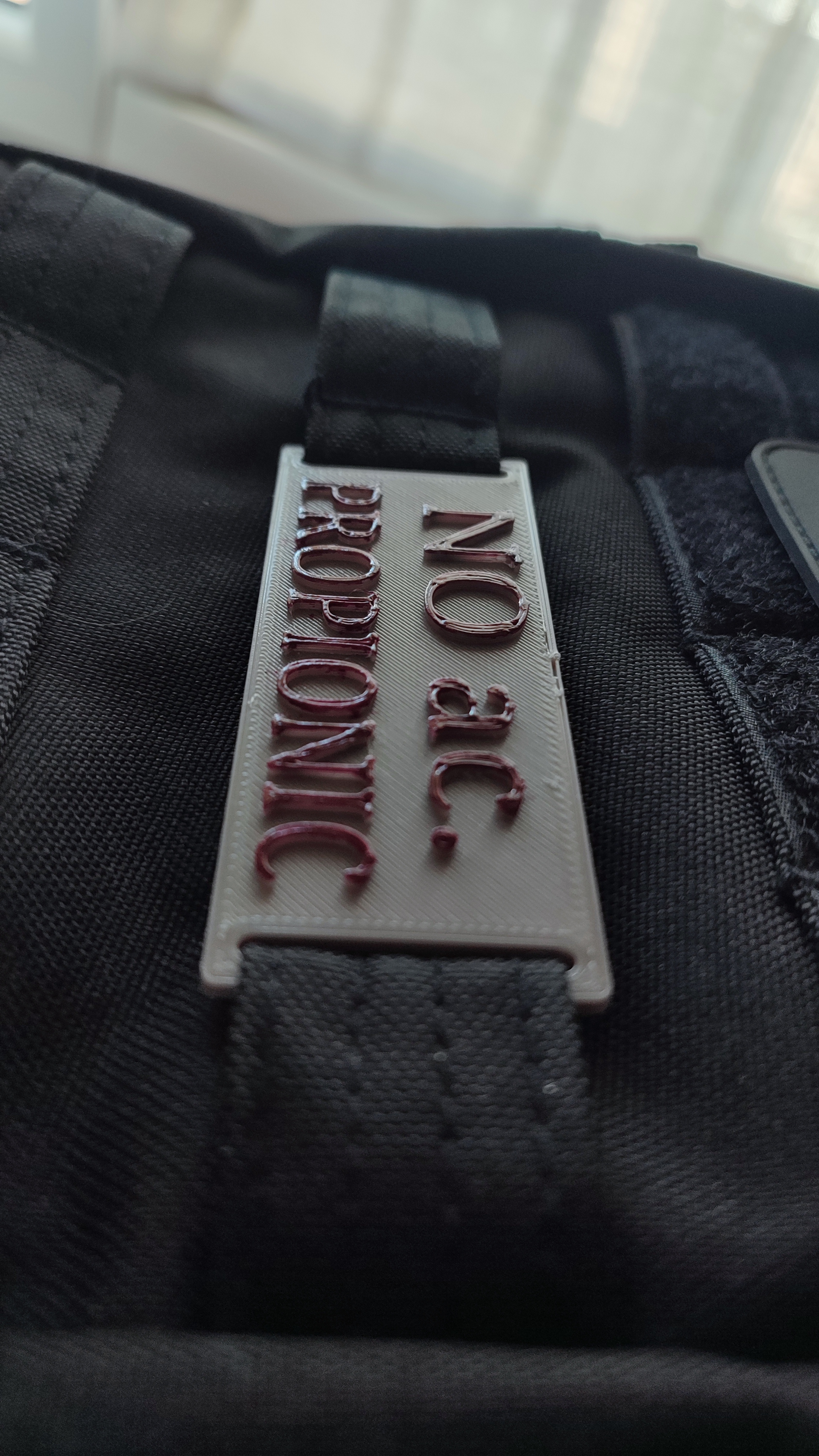 No propionic acid MOLLE tag