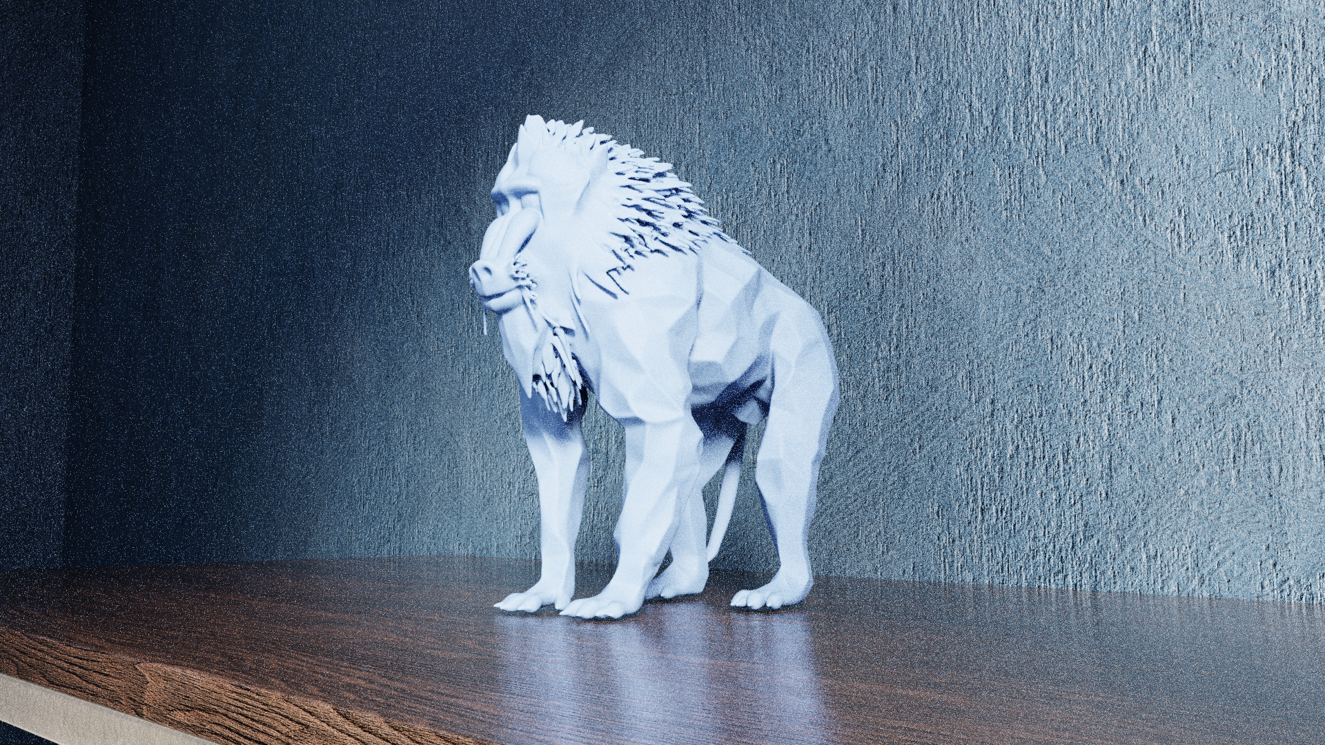 Low Poly Mandrill — miniatura 7
